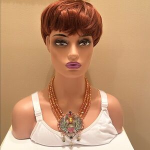 Elegant Multicolor Beaded Statement Necklace